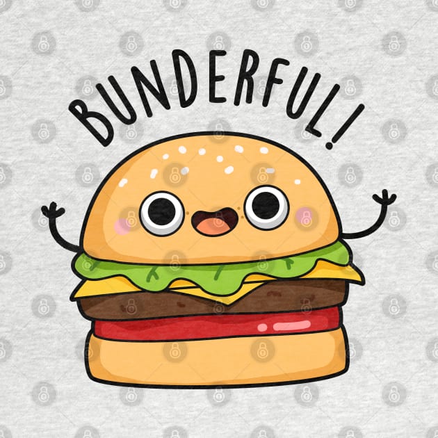 Bunderful Cute Burger Bun Pun by punnybone